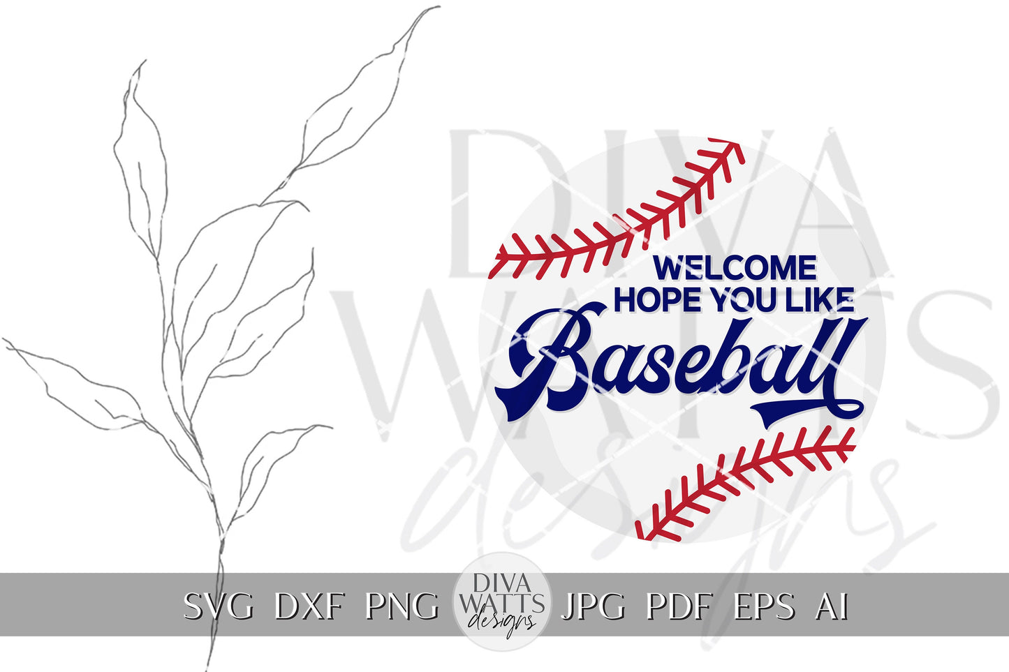 Welcome Hope You Like Baseball SVG Baseball Door Hanger SVG Welcome Sports SVG Baseball Sign svg Welcome Baseball svg Cricut Baseball svg