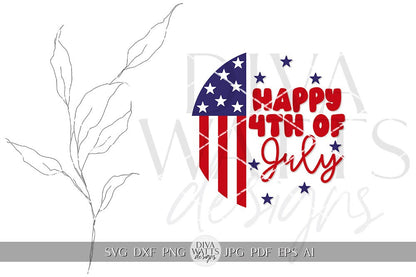 Happy 4th Of July SVG Flag 4th Of July Door Hanger SVG Door Hanger For 4th of July svg For Porch Patriotic svg 4th of July Cricut svg