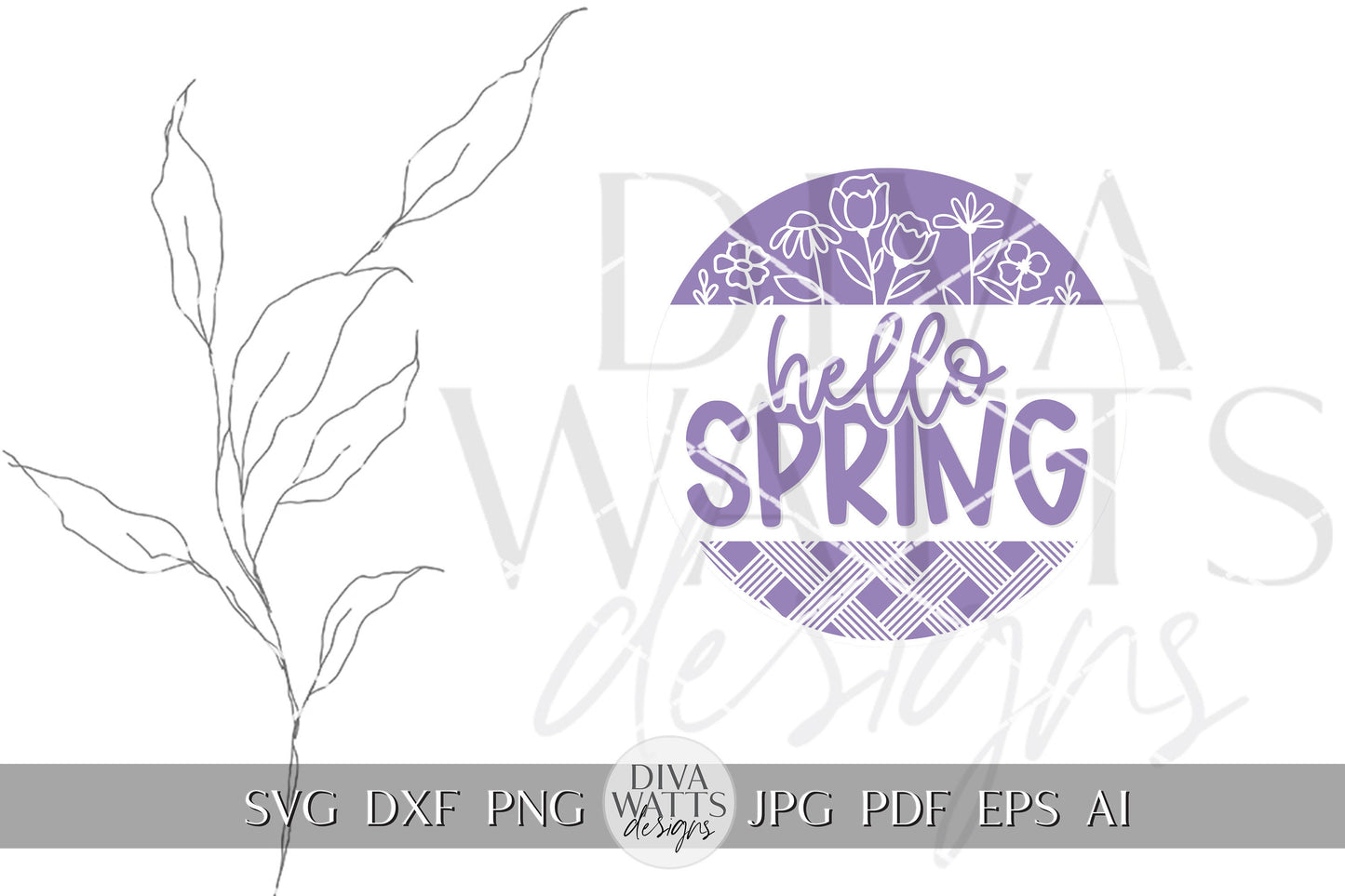 Hello Spring SVG Spring Door Hanger SVG Spring Sign svg Spring svg Spring Flowers svg Spring Floral svg Cricut Welcome svg Cricut SVG
