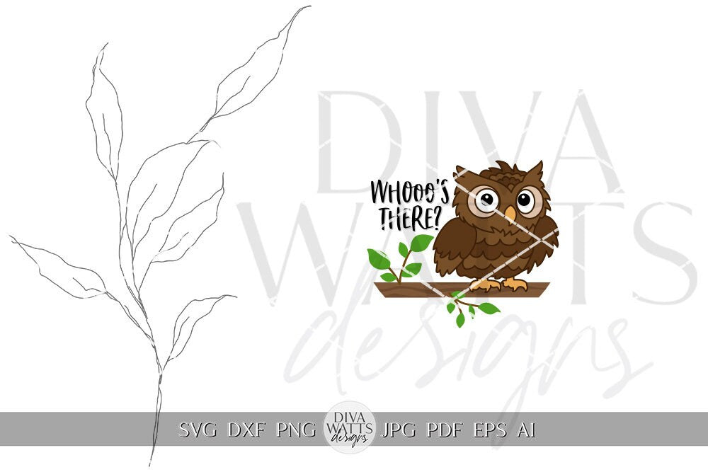 Whooo's There SVG Owl Door Hanger svg Cute Owl SVG Owl Porch Sign svg Owl Sign svg Cricut Owl SVG Owl Decor svg Owl Porch svg Owl Round Sign