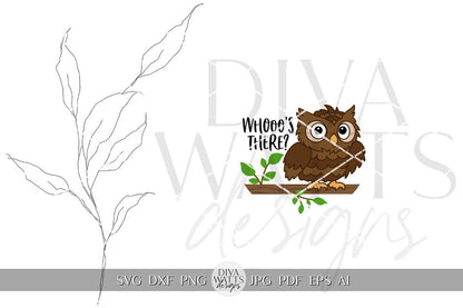 Whooo's There SVG Owl Door Hanger svg Cute Owl SVG Owl Porch Sign svg Owl Sign svg Cricut Owl SVG Owl Decor svg Owl Porch svg Owl Round Sign