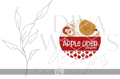 It's Apple Cider Season SVG Funny Fall Welcome SVG Fall Sign svg Autumn Door Hanger SVG Cricut svg for Apple Sign Apple Cider svg Cricut