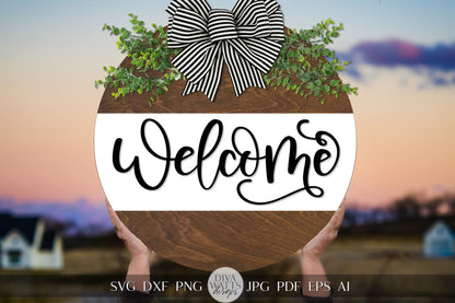 Welcome SVG Simple Door Hanger svg Door Hanger SVG Welcome Sign SVG Round Door hanger svg Simple Welcome Sign svg Cricut svg for Welcome svg
