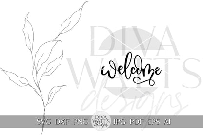 Welcome SVG Simple Door Hanger svg Door Hanger SVG Welcome Sign SVG Round Door hanger svg Simple Welcome Sign svg Cricut svg Welcome svg
