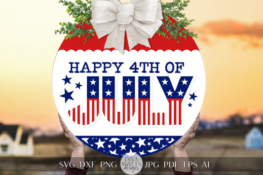 Happy 4th Of July SVG Flag 4th Of July Door Hanger SVG Door Hanger For 4th of July svg For Porch Sweet Patriotic svg 4th of July Cricut svg