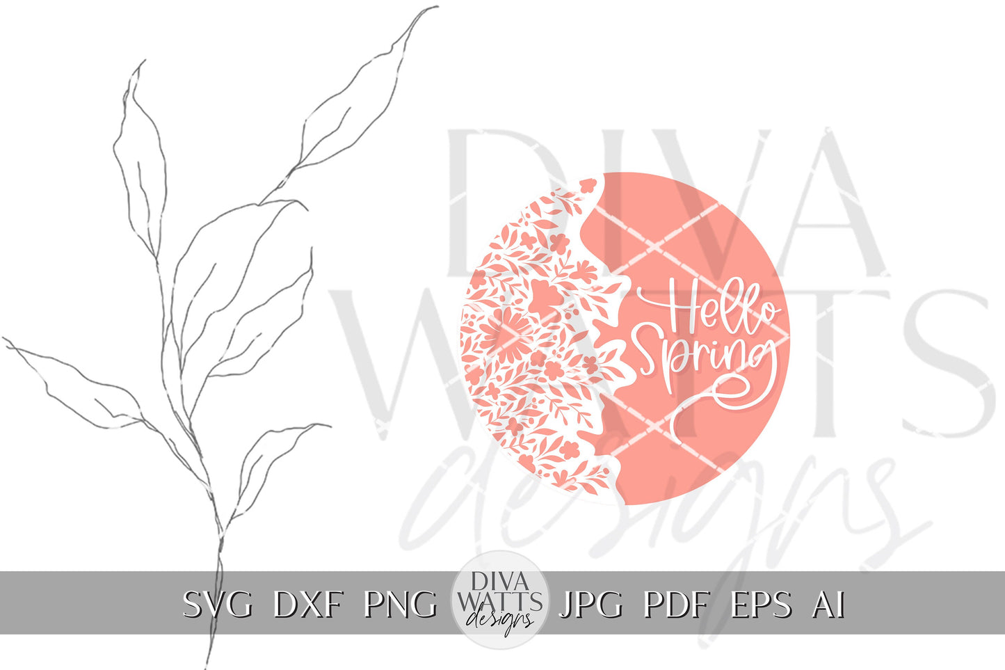 Hello Spring SVG Spring Door Hanger SVG Spring Sign svg Spring svg Spring Flowers svg Spring Flower svg Cricut Welcome svg Cricut SVG