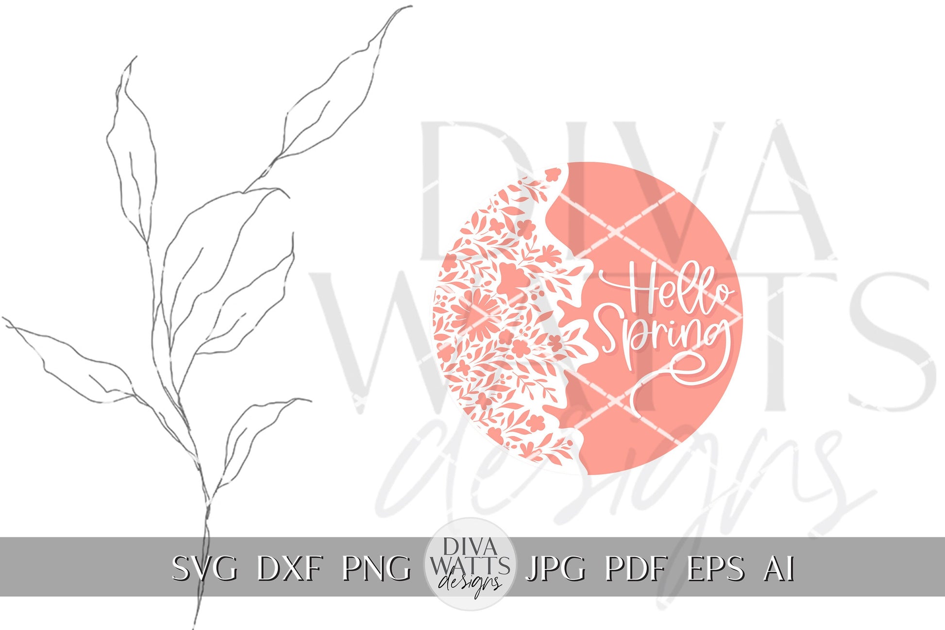 Hello Spring SVG Spring Door Hanger SVG Spring Sign svg Spring svg Spring Flowers svg Spring Flower svg Cricut Welcome svg Cricut SVG