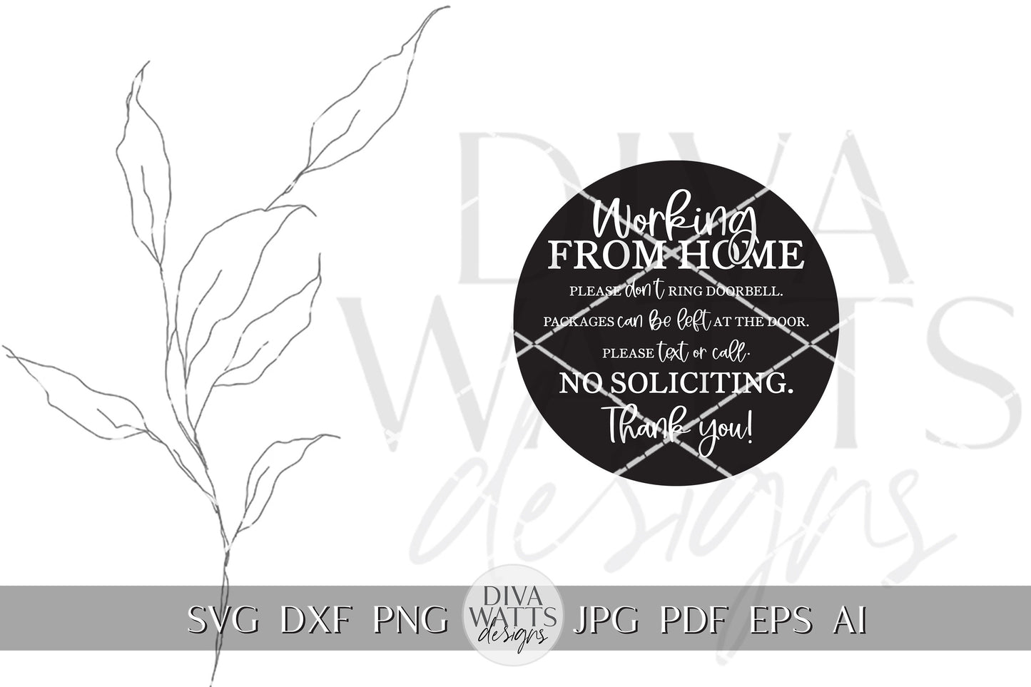Working From Home SVG No Soliciting SVG Do Not Disturb SVG Work From Home svg No Soliciting Door Hanger svg Do Not Disturb Sign svg Cricut