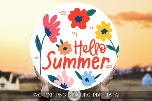 Hello Summer SVG Summer SVG For Door Hanger svg Summer Door Hanger svg Welcome svg Matisse Inspired SVG Abstract Florals svg Matisse svg