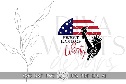 Sweet Land Of Liberty SVG Memorial Day svg 4th of July SVG Welcome SVG Independence Day svg Memorial Day Door Hanger svg Liberty svg