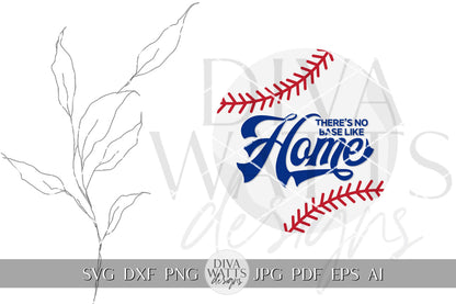 There's No Base Like Home SVG Baseball Door Hanger SVG Welcome Sports SVG Baseball Sign svg Welcome Baseball svg At The Ballfield Cricut svg