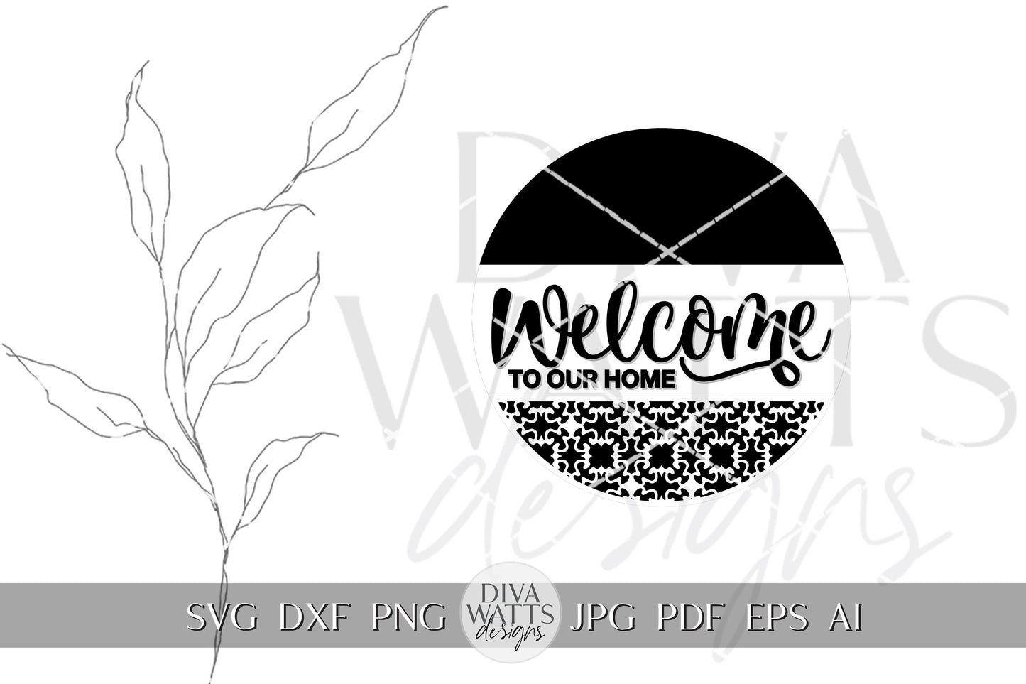 Welcome To Our Home SVG Welcome Sign svg Welcome Door Hanger SVG Simple Door Hanger svg Simple Welcome svg Simple svg Simple Cricut svg