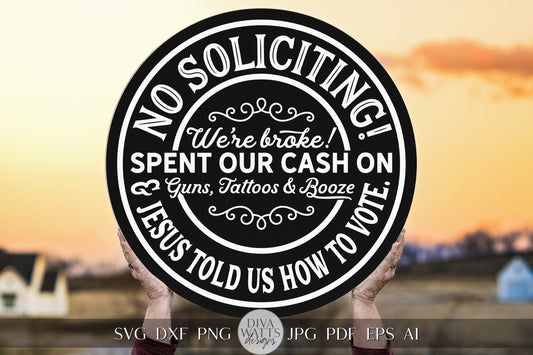 No Soliciting SVG Do Not Disturb SVG Funny No Soliciting svg No Soliciting Door Hanger svg Do Not Disturb Sign svg Cricut No Soliciting svg
