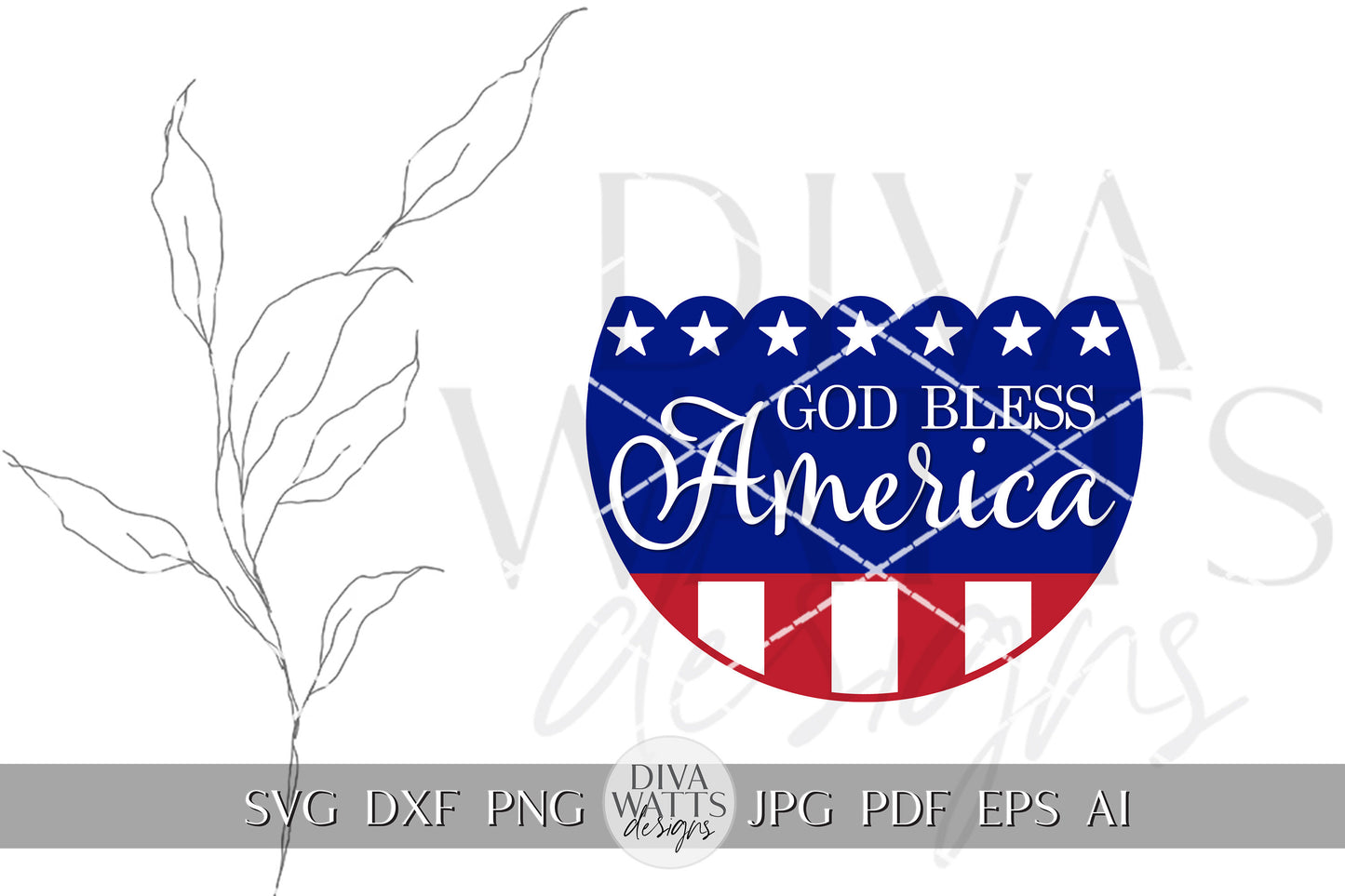 God Bless America SVG Flag 4th Of July Door Hanger SVG Door Hanger For 4th of July svg For Front Porch Patriotic svg 4th of July Cricut svg