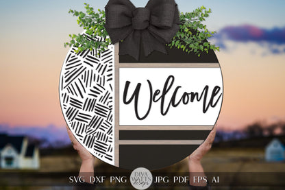 Welcome SVG Boho Door Hanger SVG Farmhouse Door Hanger SVG Welcome svg Home Decor svg Geometric Door Hanger svg Cricut Boho svg Door Decor