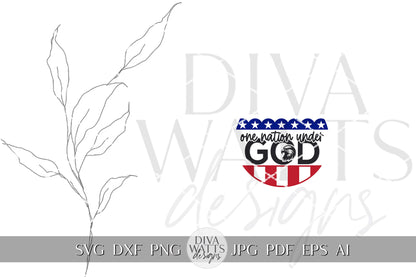 One Nation Under God SVG Flag 4th Of July Door Hanger SVG Door Hanger For 4th of July svg For Porch Patriotic svg 4th of July Cricut svg