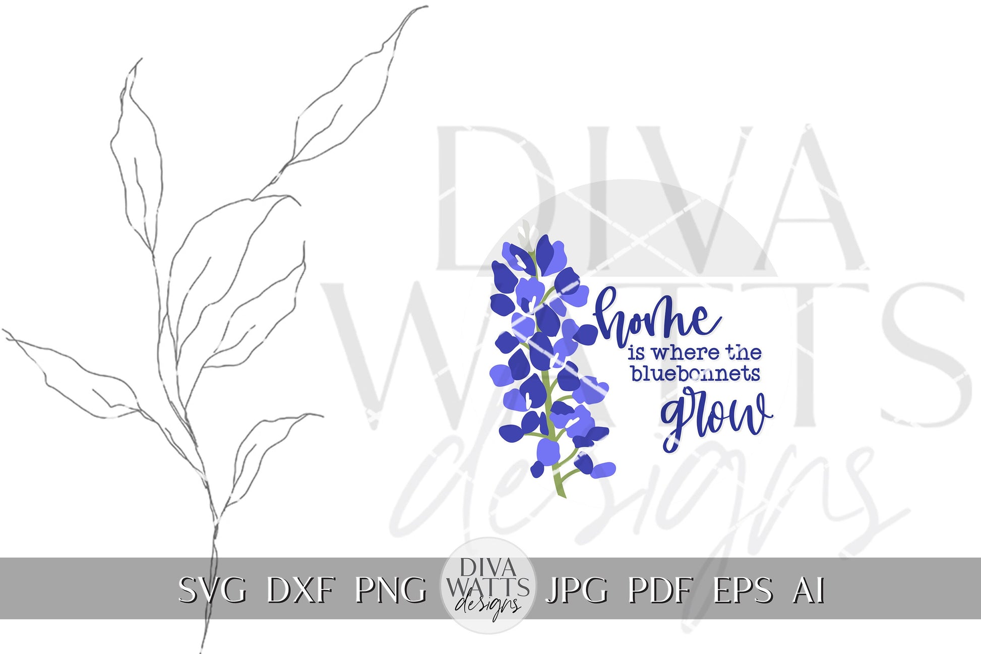 Home Is Where The Bluebonnets Grow SVG Bluebonnets SVG Texas Bluebonnets SVG Flower svg Floral svg Cricut svg For Door Hanger svg Sign svg