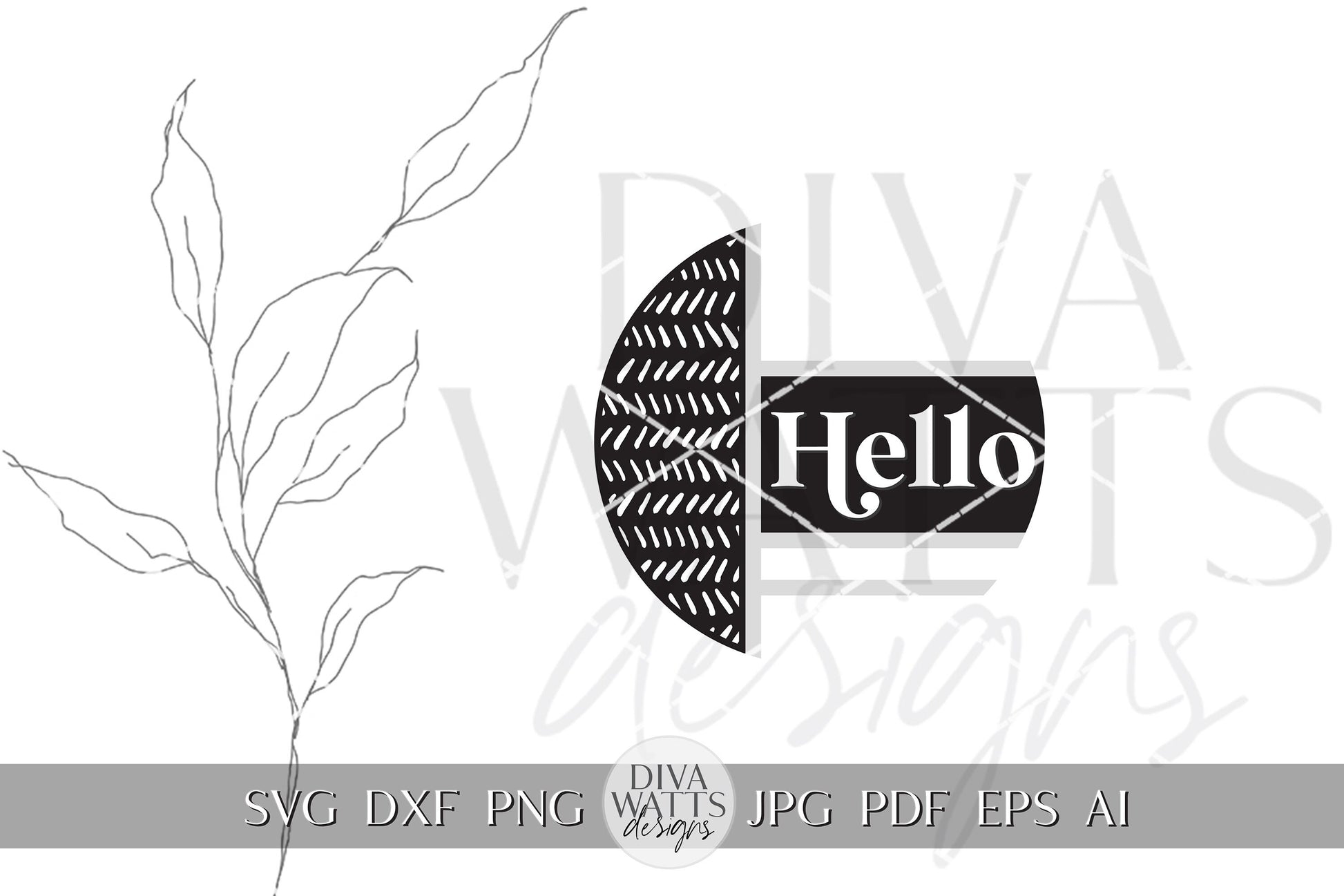 Hello SVG Boho Door Hanger SVG Farmhouse Door Hanger SVG Welcome svg Home Decor svg Geometric Door Hanger svg Cricut Boho svg Door Decor