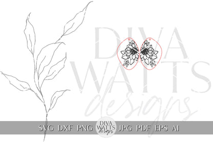Sunflower Earrings svg Glowforge Earrings SVG Sunflower SVG For Earrings SVG Laser Earrings svg Sunflower Glowforge Laser Earrings svg