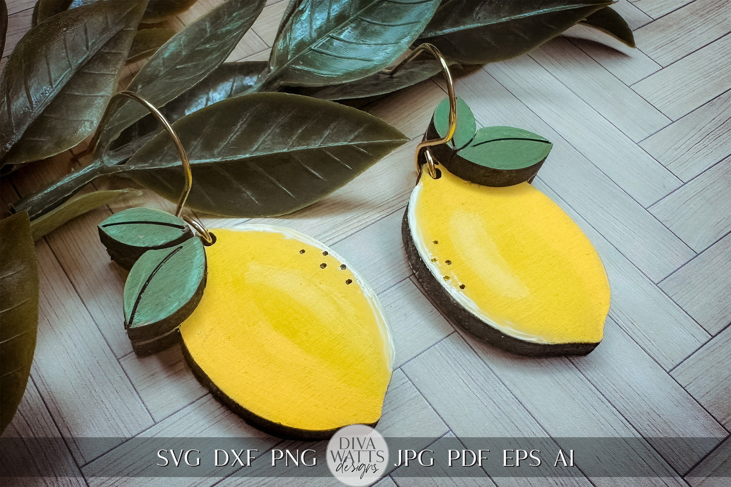 Lemon Earrings SVG Lemons Earrings SVG Laser Earrings svg Glowforge Lemon Earrings svg 3D Lemon Laser Earring svg Glowforge svg