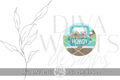 Howdy Friends SVG Cat svg Pet Welcome Sign svg Dog Welcome Sign svg Old Truck Door Hanger svg Summer svg Cute Cricut svg