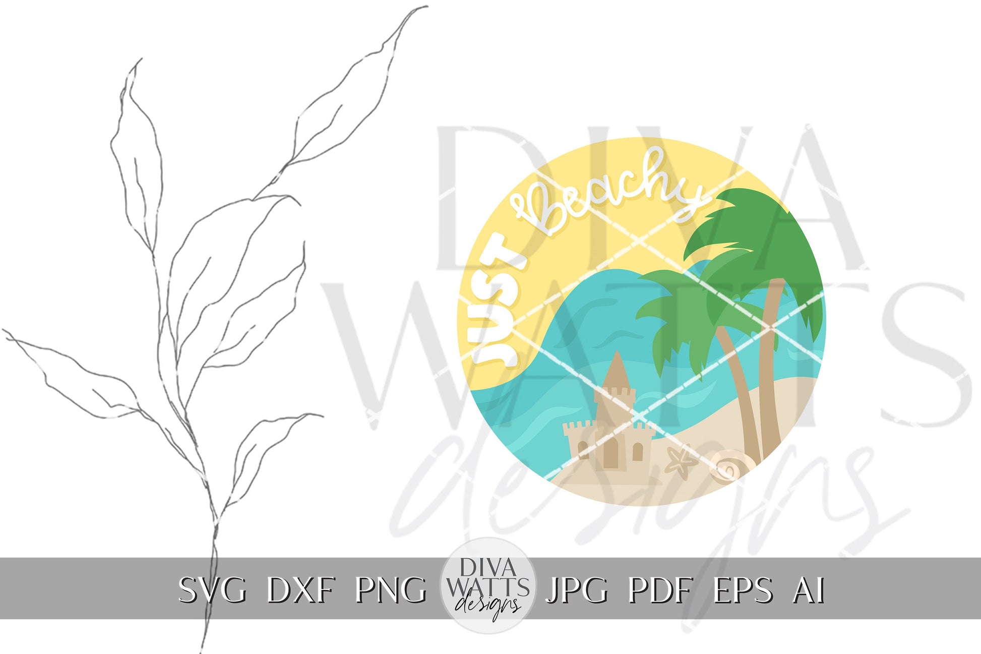 Just Beachy SVG Pool Door Hanger SVG Beach Decor SVG Summer Welcome svg Summer Door Hanger svg Summer Sign Cricut svg Sand Castle svg Beach
