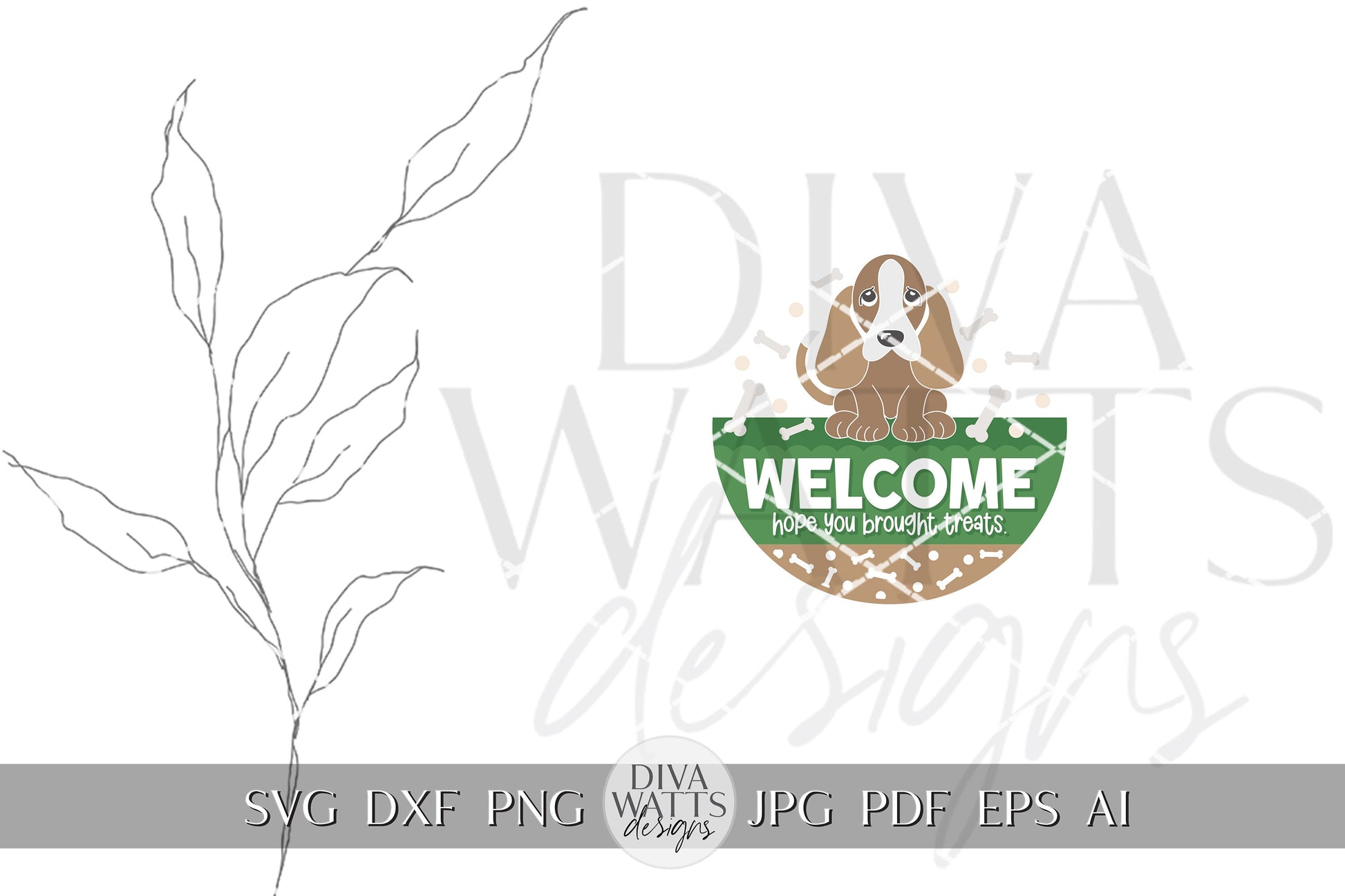 Welcome Hope You Brought Dog Treats SVG Cat svg Pet Welcome Sign svg Dog Welcome Sign svg Summer svg Cute Cricut svg Basset Hound svg