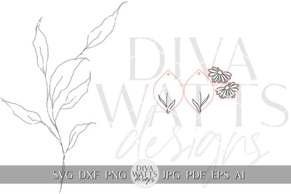 Daisy Earrings svg Glowforge Earrings SVG Daisies SVG For Earrings SVG Laser Earrings svg 3D Daisy Glowforge Laser Earrings svg