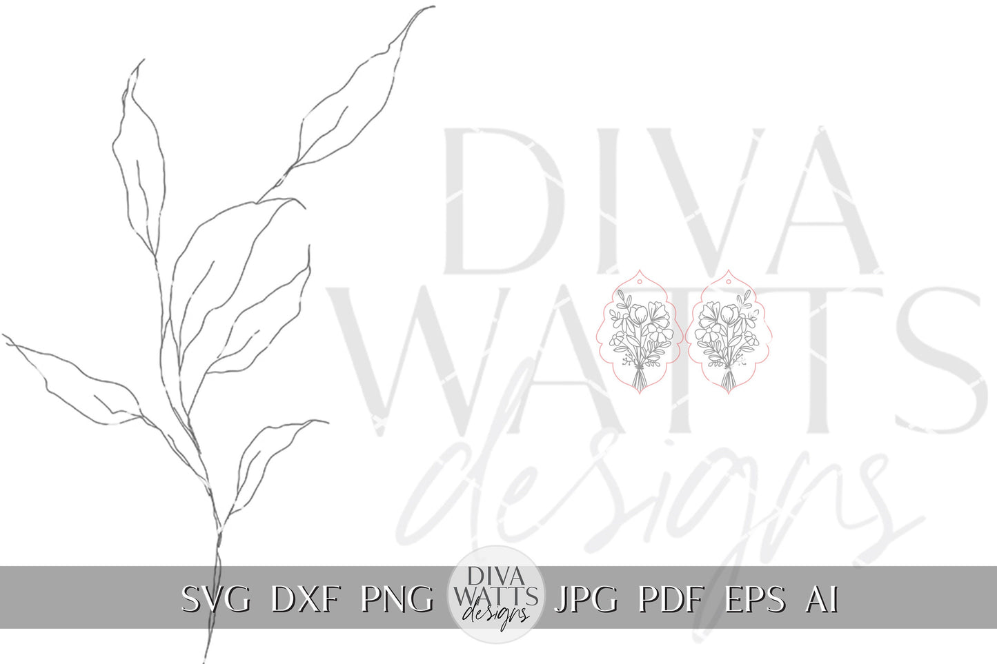 Floral Bouquet Earrings SVG Flower Earrings SVG Laser Earrings svg Glowforge Flower Earrings svg Floral Laser Earring svg Flower Jewelry svg