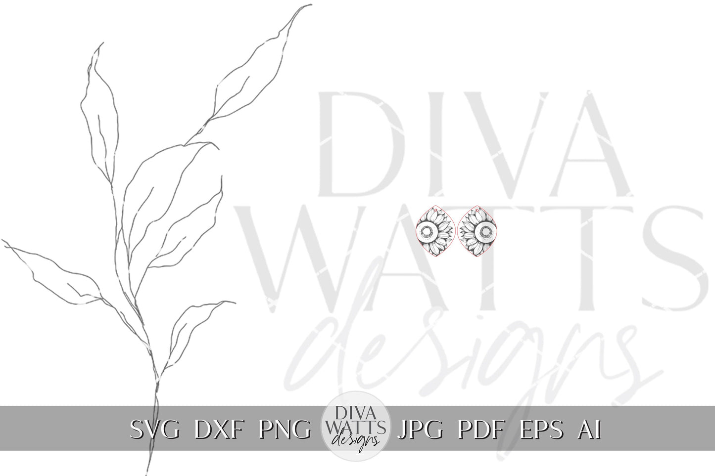 Sunflower Earrings SVG Flower Earrings SVG Laser Earrings svg Glowforge Flower Earrings svg Floral Laser Earring svg Flower Jewelry svg
