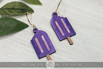 Summer Popsicle Earrings SVG Laser SVG Glowforge Earrings SVG Fun Popsicle Earrings svg Popsicle Earrings svg Laser Earrings svg Laser svg