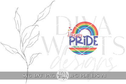 Happy Pride SVG Love Lives Here SVG Gay Pride Door Hanger SVG Pride Door Hanger svg Pride Sign svg Pride Round Sign svg Pride Rainbow svg
