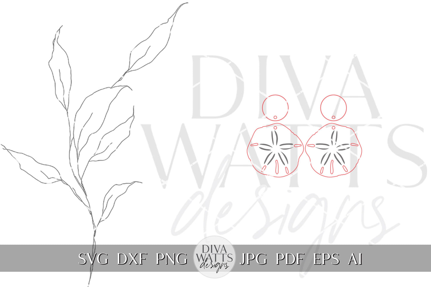 Sand Dollar Earrings SVG Beach Earrings SVG Ocean Earrings SVG Sand Dollar Laser Earring svg Glowforge Earrings File Laser Earrings for Sea