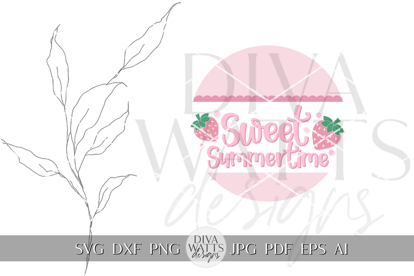 Sweet Summertime SVG Summer Strawberries svg Sweet Strawberry Door Hanger svg Strawberry Sign For Porch svg Strawberry Decor svg Cricut svg