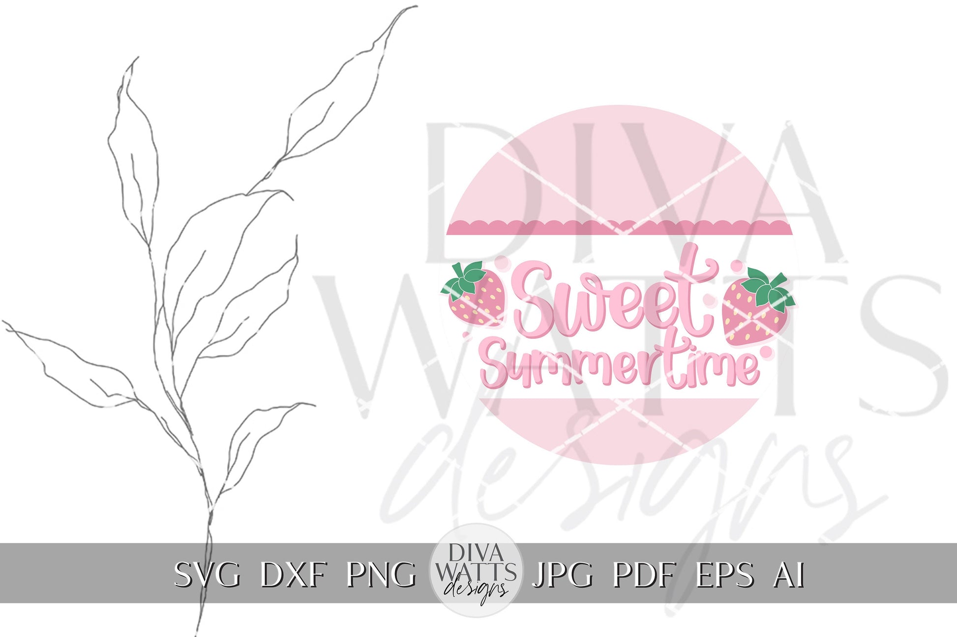 Sweet Summertime SVG Summer Strawberries svg Sweet Strawberry Door Hanger svg Strawberry Sign For Porch svg Strawberry Decor svg Cricut svg