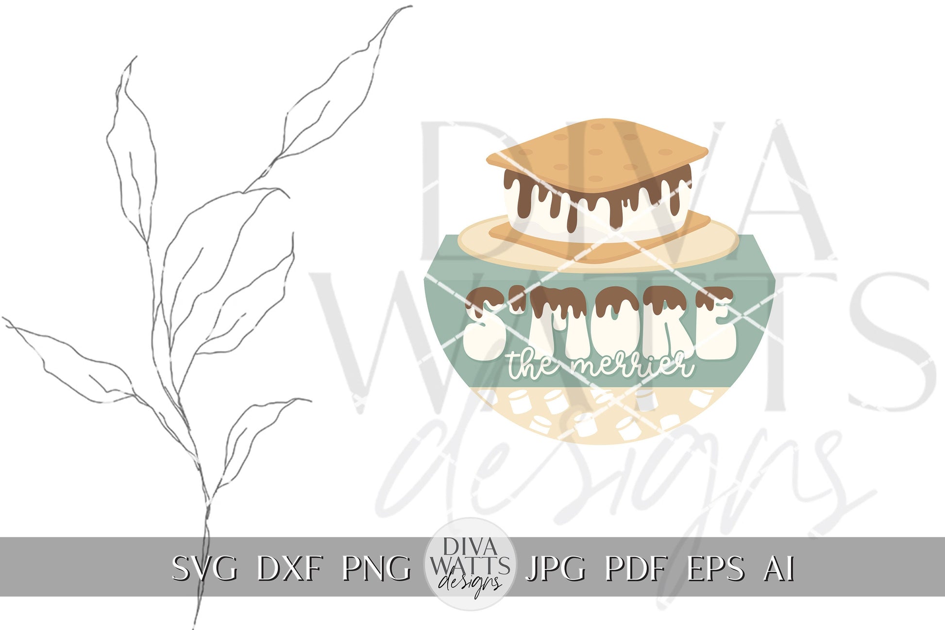 S'More The Merrier SVG Smore's SVG Summer Camping SVG Summer Welcome svg for Summer Door Hanger S'More Bar svg S'mores svg Cricut Summer svg