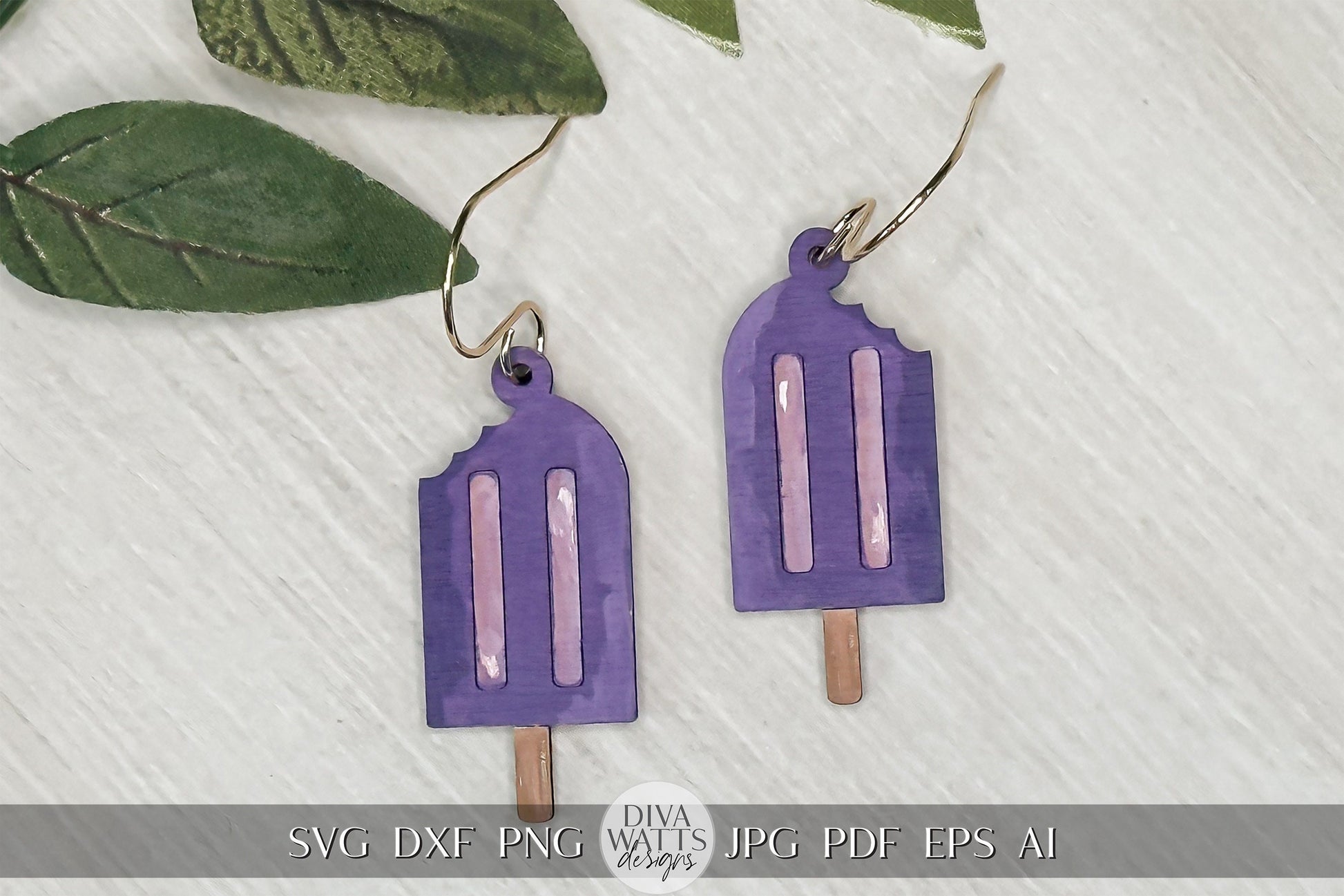 Summer Popsicle Earrings SVG Laser SVG Glowforge Earrings SVG Fun Popsicle Earrings svg Popsicle Earrings svg Laser Earrings svg Laser svg
