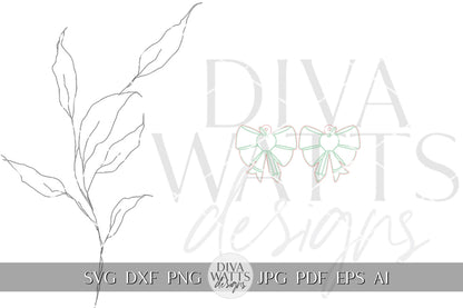 Pencil Bow Earring SVG Teacher Earrings svg Back To School Earrings svg Laser Earring SVG for Teacher Pencil Earrings Bow Earrings svg