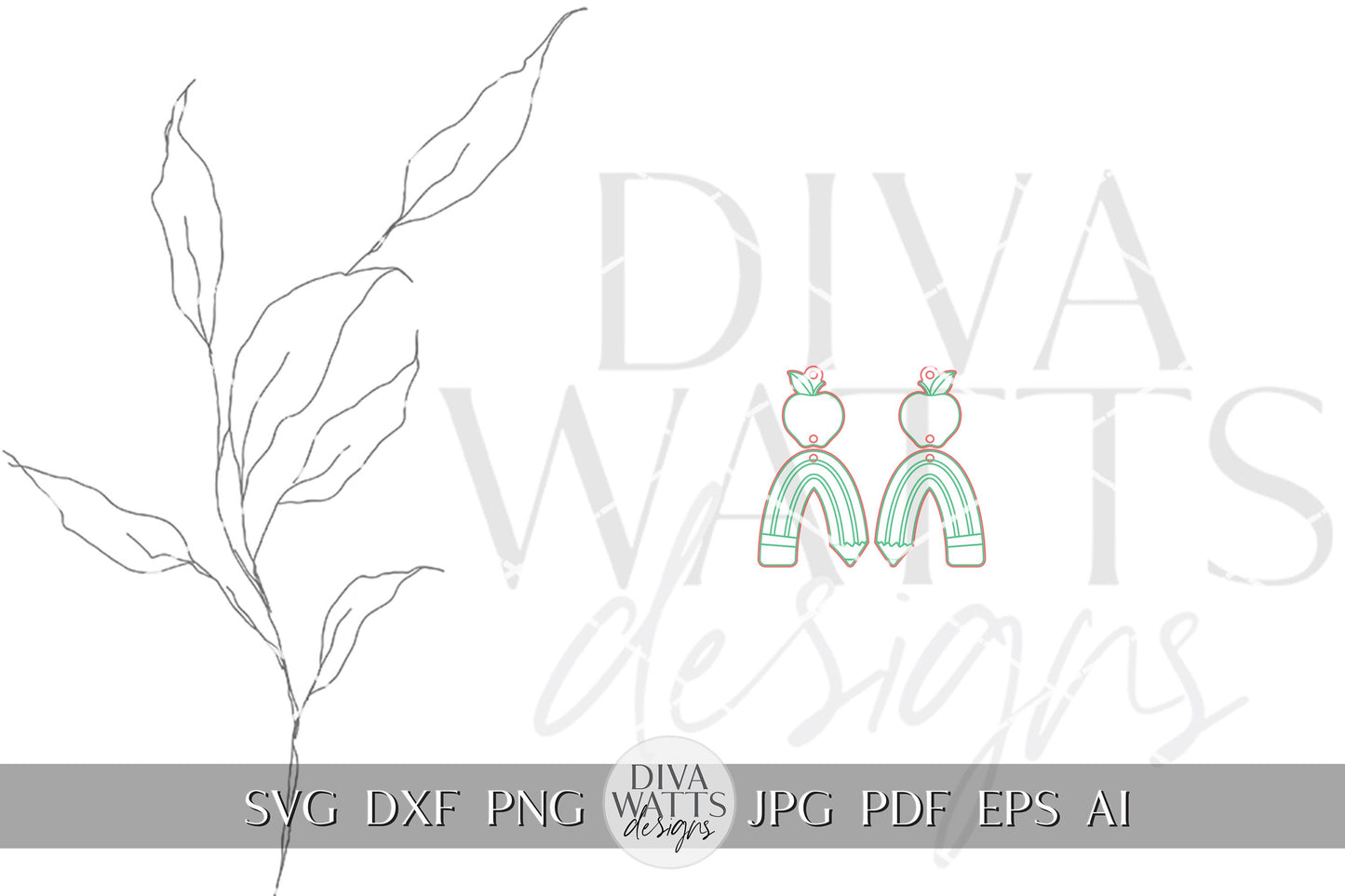 Pencil and Apple Earring SVG Teacher Earrings svg Back To School Earrings svg Laser Earring SVG for Teacher Pencil Earrings Pencil Earrings