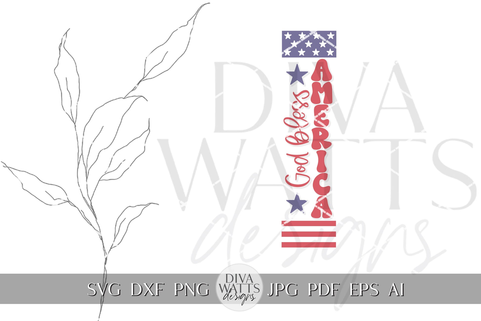 God Bless America SVG Flag 4th Of July Porch Leaner SVG Door Hanger For 4th of July svg For Porch Patriotic svg 4th of July Cricut svg