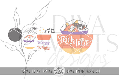 Trick or Treat SVG Halloween Door Hanger For Fall Trick Or Treat Sign SVG Halloween Candy Corn SVG Trick Or Treat Spider svg Welcome Fall