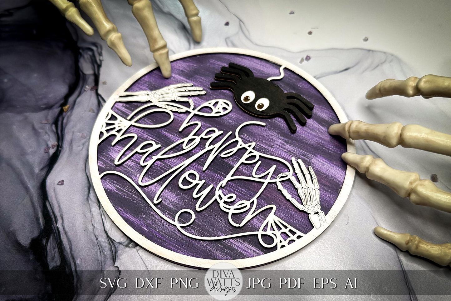 Happy Halloween SVG For Laser Sign SVG Glowforge Halloween svg Xtool SVG for Sign Laser File for Halloween svg for Laser Cut File