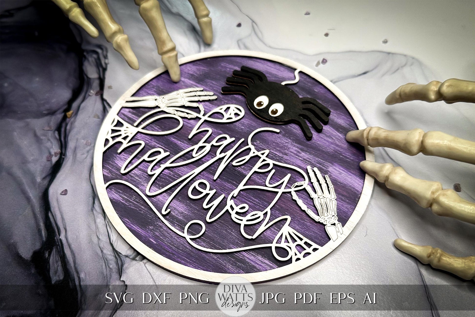 Happy Halloween SVG For Laser Sign SVG Glowforge Halloween svg Xtool SVG for Sign Laser File for Halloween svg for Laser Cut File