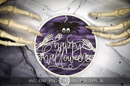 Happy Halloween SVG For Laser Sign SVG Glowforge Halloween svg Xtool SVG for Sign Laser File for Halloween svg for Laser Cut File