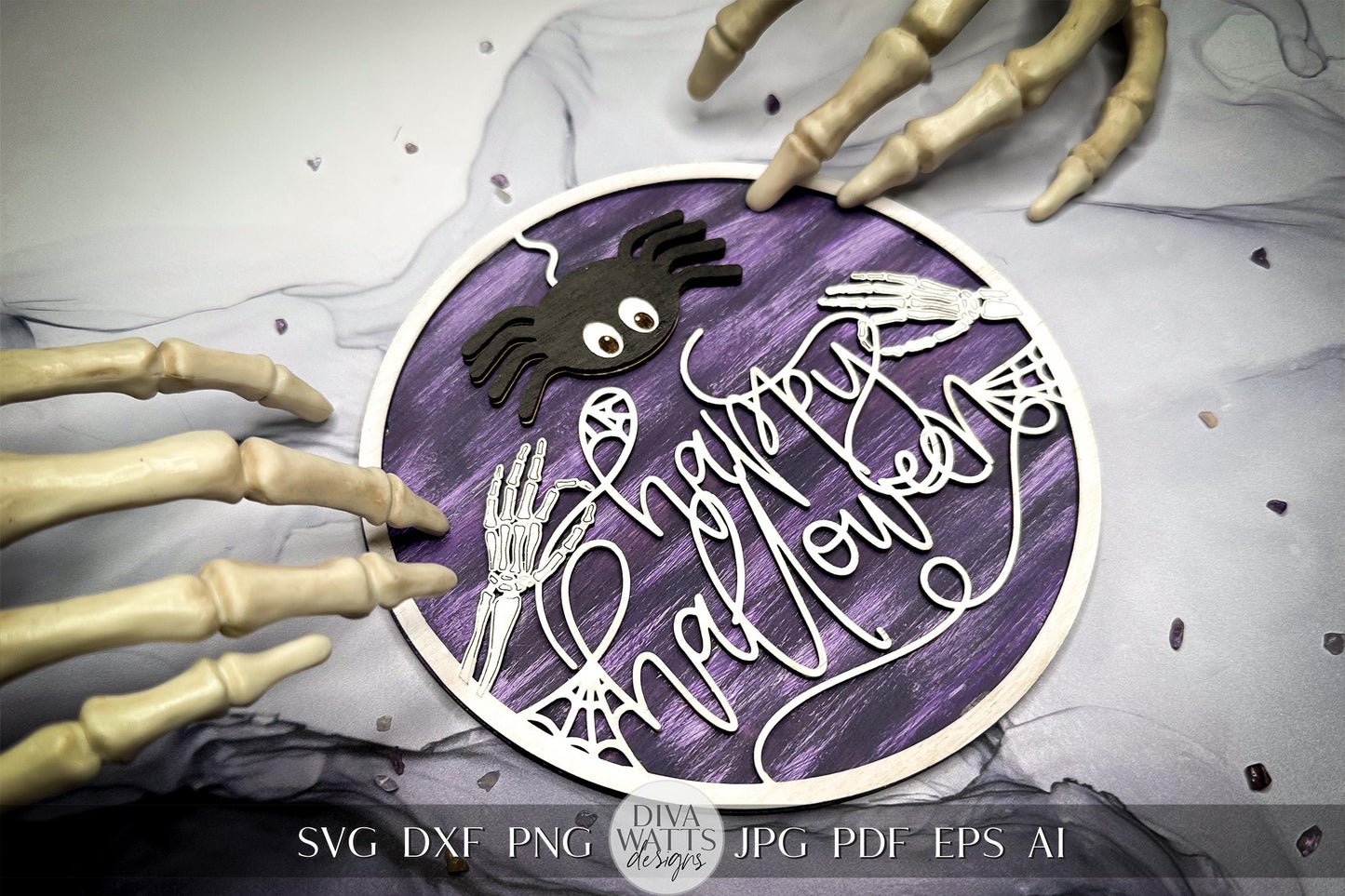Happy Halloween SVG For Laser Sign SVG Glowforge Halloween svg Xtool SVG for Sign Laser File for Halloween svg for Laser Cut File