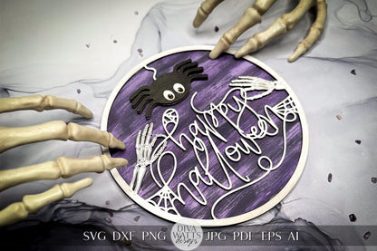 Happy Halloween SVG For Laser Sign SVG Glowforge Halloween svg Xtool SVG for Sign Laser File for Halloween svg for Laser Cut File