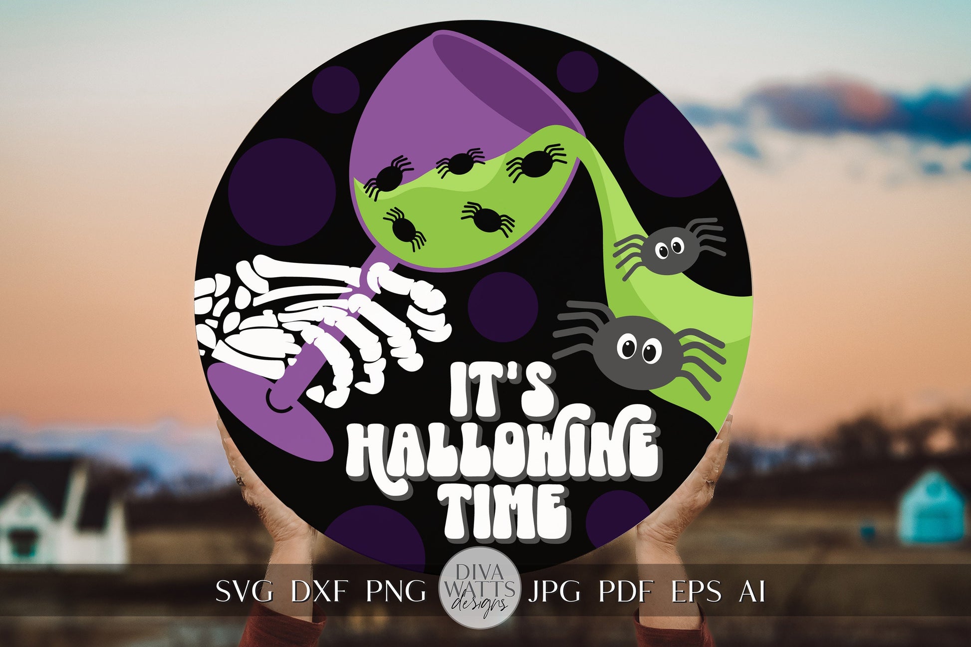 Halloween SVG Happy Halloween Door Hanger For Fall Trick Or Treat Sign SVG Halloween Hallowine Time SVG Spider svg Halloween Wine svg