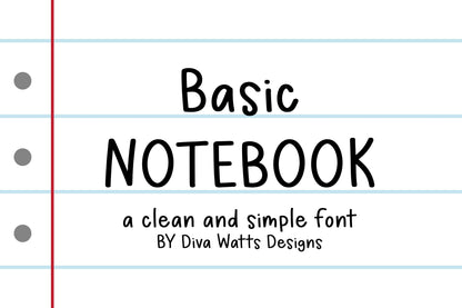 Basic Notebook Font Simple Font Cute Font Planner Font Neat Handwriting Font Handwritten Font Sans Font Sans Serif Font Font For Cricut