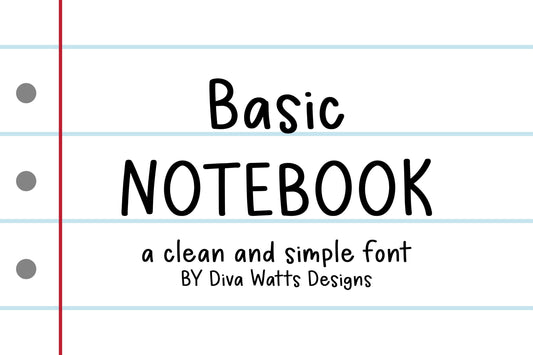 Basic Notebook Font Simple Font Cute Font Planner Font Neat Handwriting Font Handwritten Font Sans Font Sans Serif Font Font For Cricut