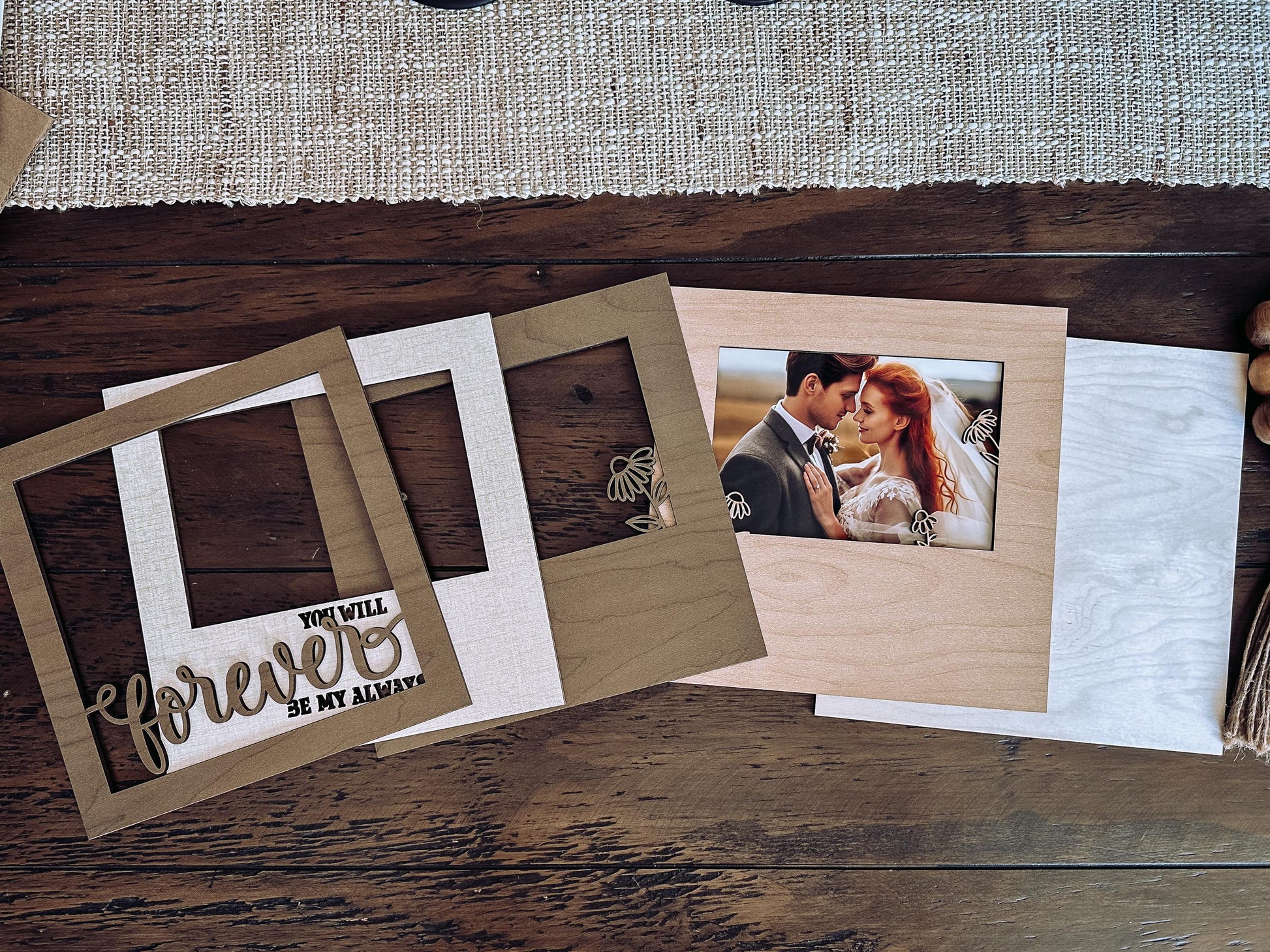 You Will Forever Be My Always Layered SVG, Shadow Box SVG with Glass, Wedding Keepsake, Anniversary Gift, Engagement Frame SVG